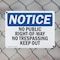 Signmission No Public Right-Of-Way No Trespassing Keep Out OSHA Notice Sign, Plastic, 10in W x 7in L, 2PK OS-2PACK-NS-P-710-L-14766 - alternate 7